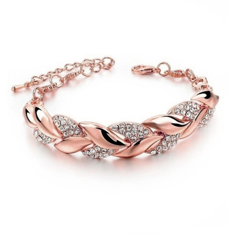 Wholesale Gold Plated Leaf Alloy Bracelet